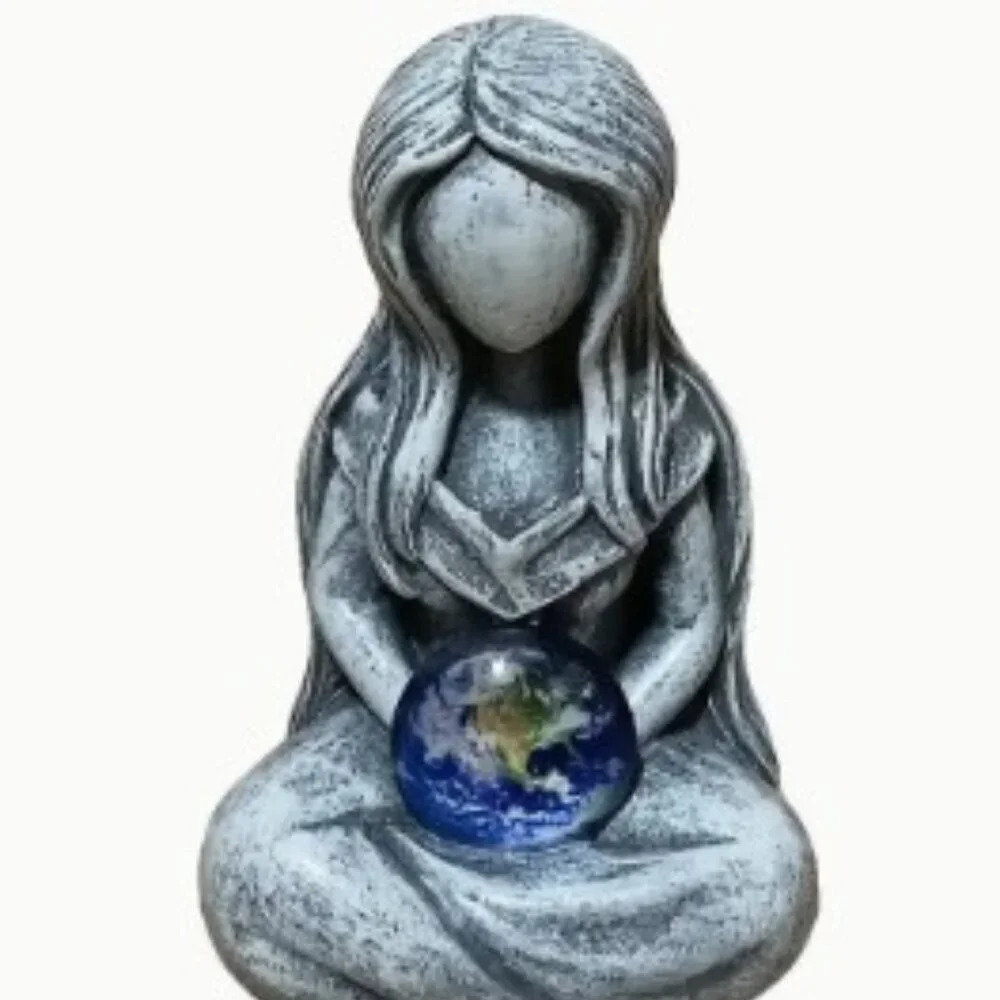 Majestic Gaia Earth Mother Goddess Statue - Intricately Detailed Resin Sculpture - Picture 2 of 7